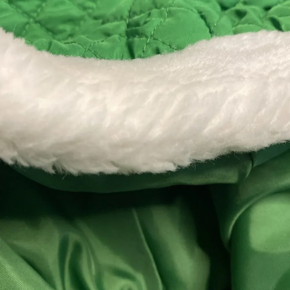 GYMBOREE Quilted Puffer Vest Faux Fur Hood